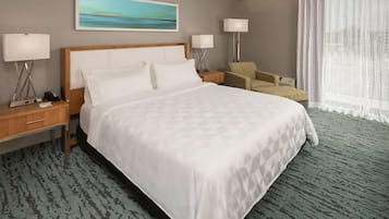 Premium bedding, down comforters, in-room safe, desk