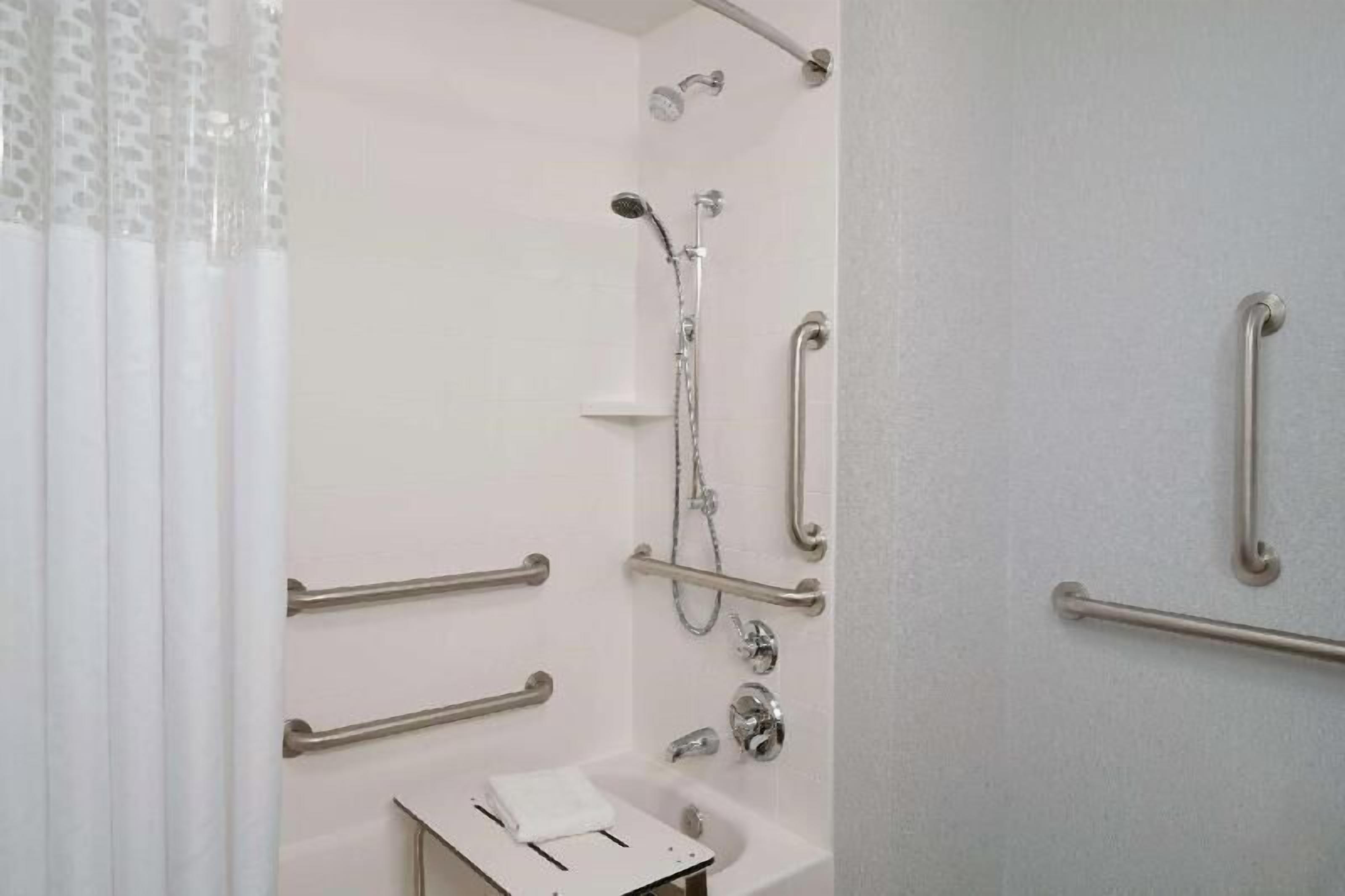 Bathroom | Combined shower/tub, free toiletries, hair dryer, towels