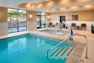 Indoor pool, open 8:00 AM to 10:00 PM, sun loungers
