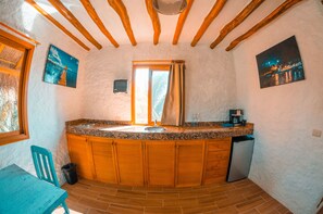 Suite, 1 King Bed, Terrace, Pool View | Private kitchenette