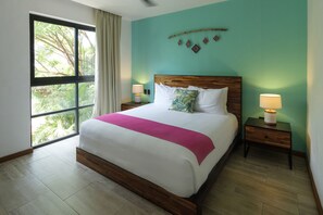 2 bedrooms, premium bedding, down duvets, in-room safe