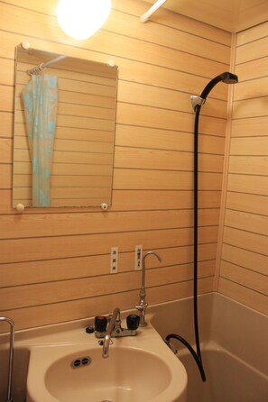 Apartment, 2DK or 3DK | Bathroom | Combined shower/tub, spring water tub, free toiletries, towels