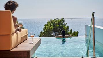 Suite, Private Pool, Sea View (Adults Only) | Pool | Outdoor pool, open 9 AM to 7 PM, pool umbrellas, pool loungers
