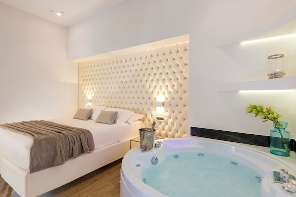Premium bedding, memory-foam beds, minibar, in-room safe