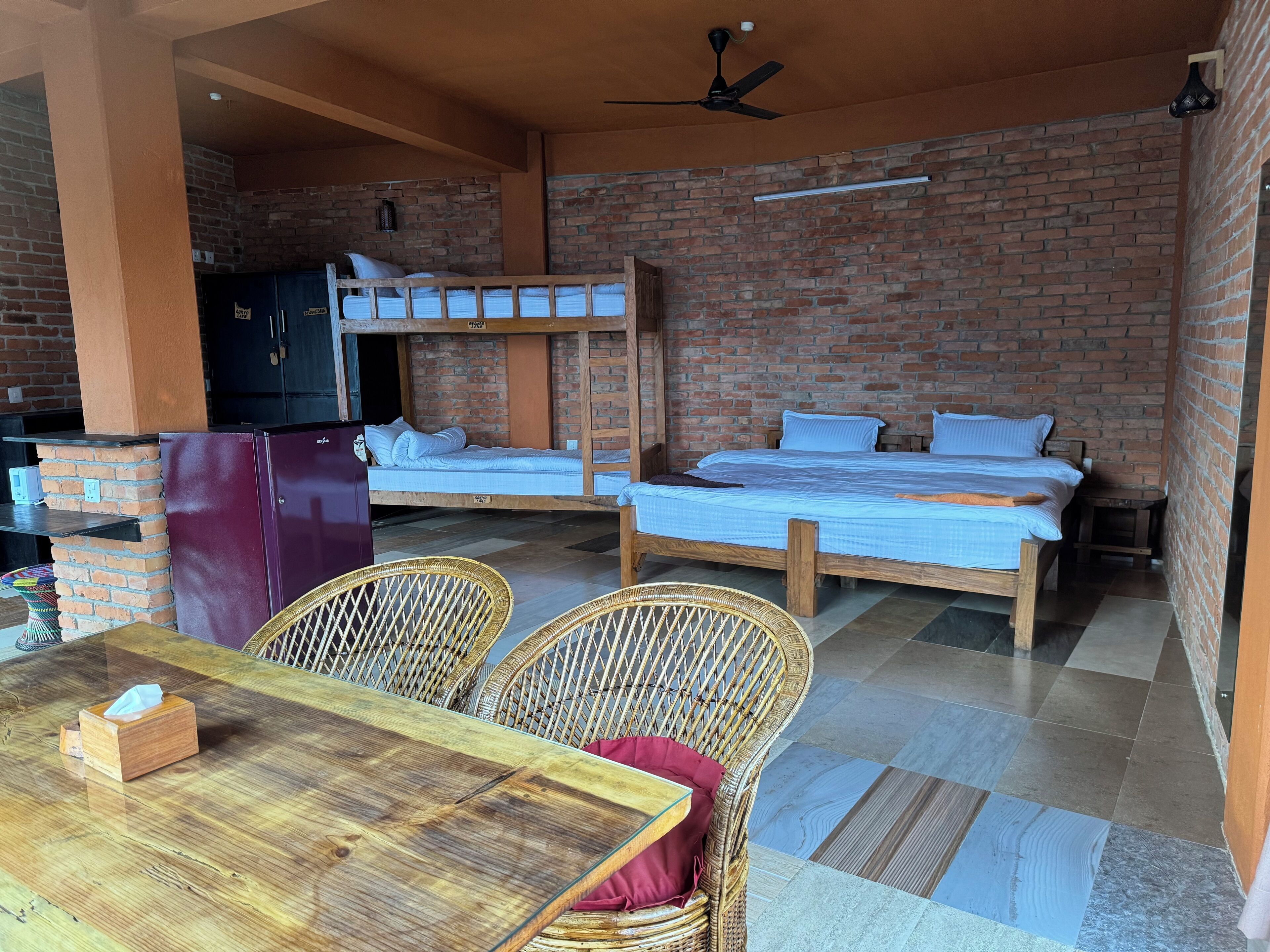 peaceful deluxe apartment with lake view & kitchen | living area | flat-screen tv