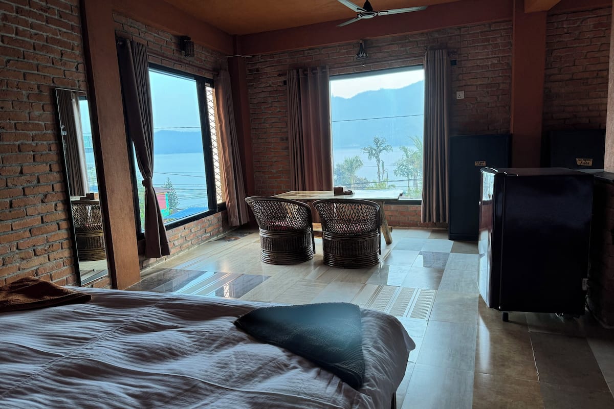 peaceful deluxe apartment with lake view & kitchen | 1 bedroom, premium bedding, in-room safe, desk