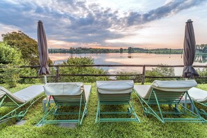 Flat-screen TV, books