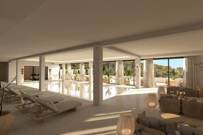 Indoor pool, outdoor pool, sun loungers - BESAI IBIZA BOUTIQUE HOTEL (Sant Josep de sa Talaia)