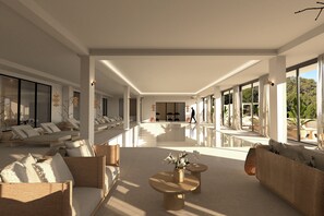 Indoor pool, outdoor pool, sun loungers - BESAI IBIZA BOUTIQUE HOTEL (Sant Josep de sa Talaia)