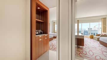 Pillow-top beds, minibar, in-room safe, desk