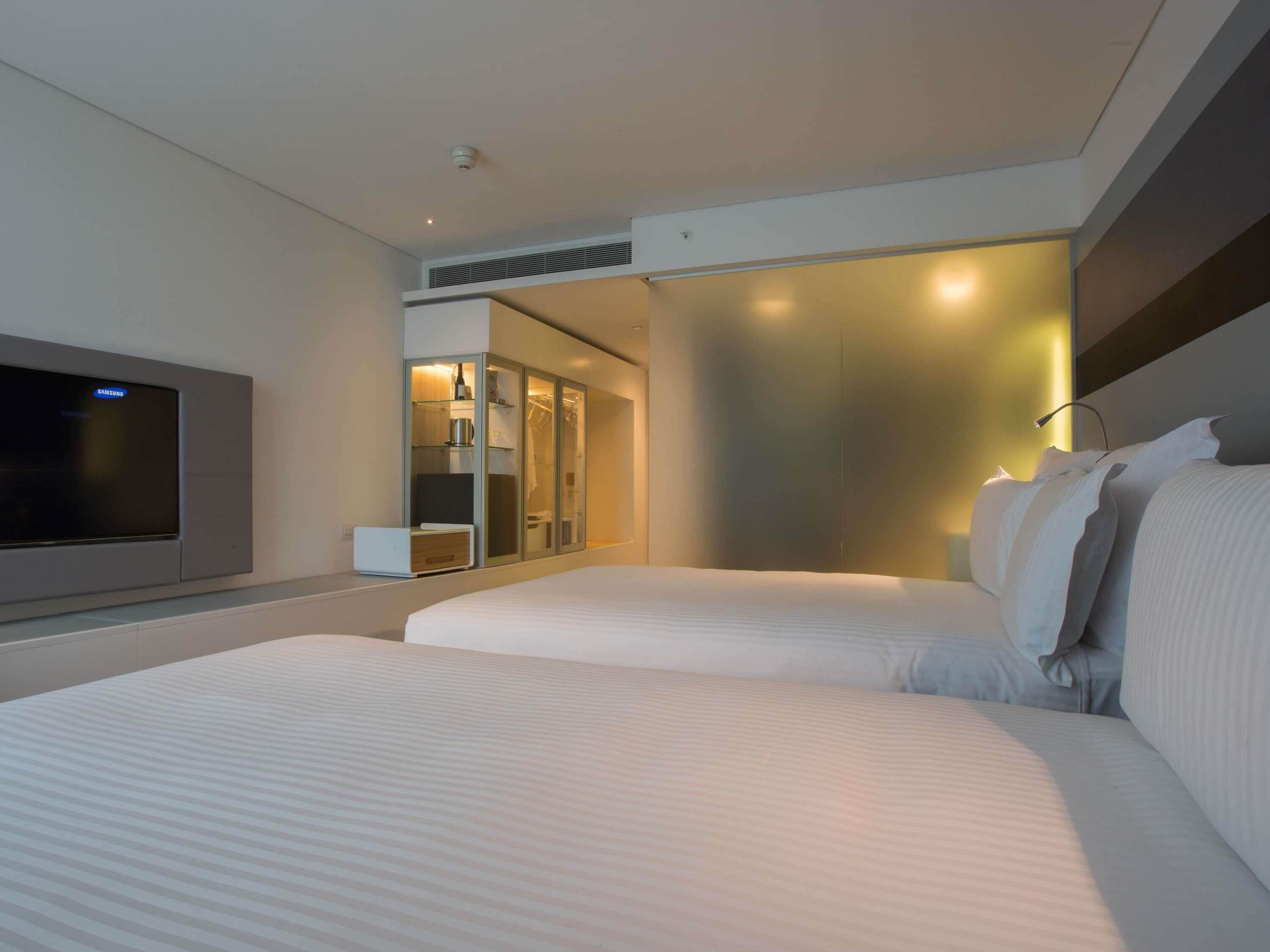 Deluxe-Zimmer, 2 Doppelbetten (Executive, High Floor) | Hochwertige Bettwaren, Pillowtop-Betten, Minibar, Zimmersafe