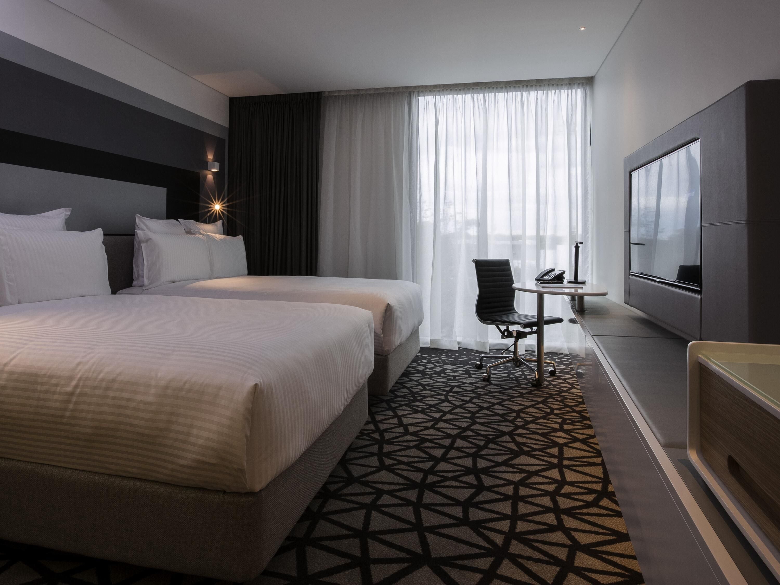 디럭스룸, 더블침대 2개 (Executive, High Floor) | 고급 침구, 필로우탑 침대, 미니바, 객실 내 금고