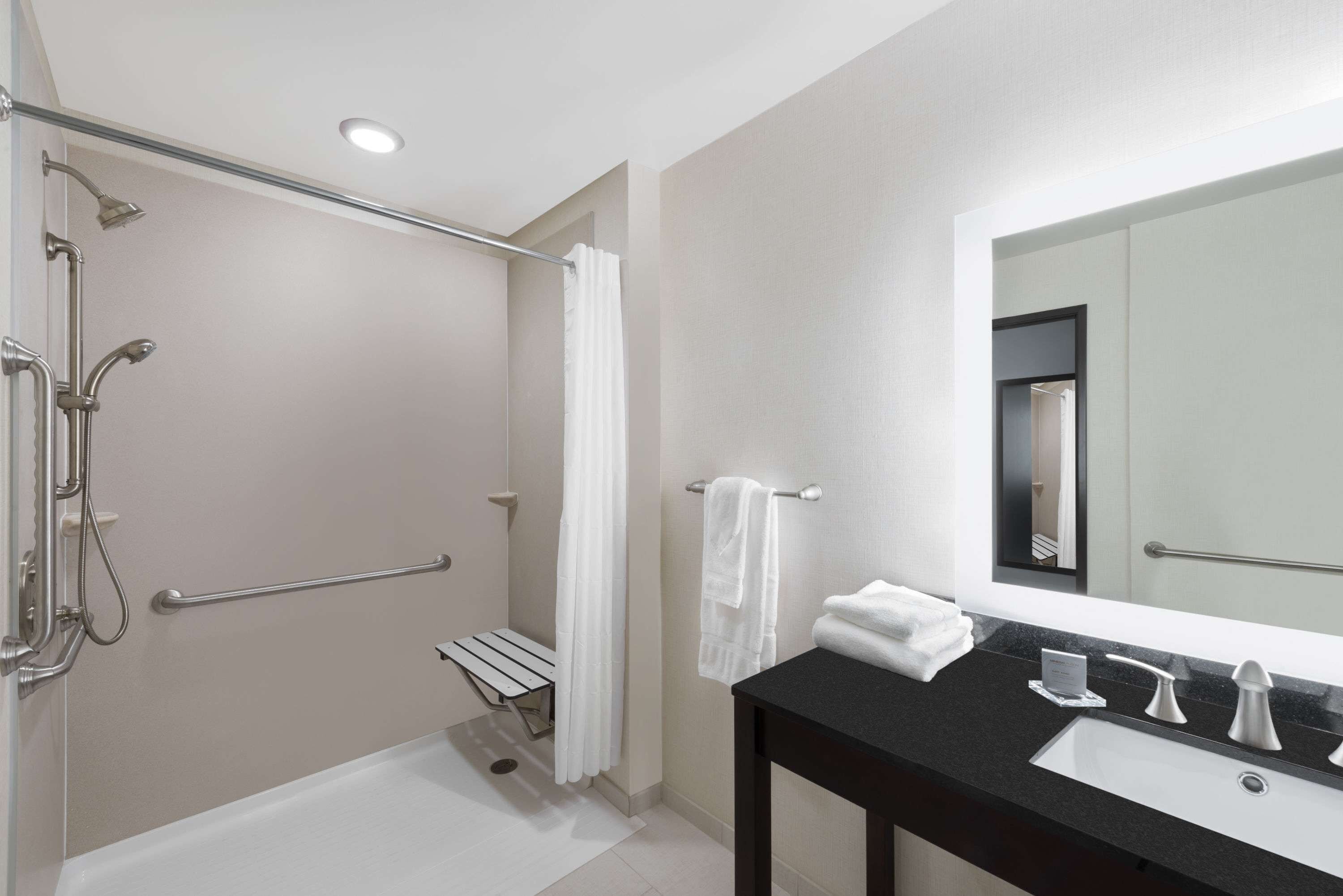 free toiletries, hair dryer, towels