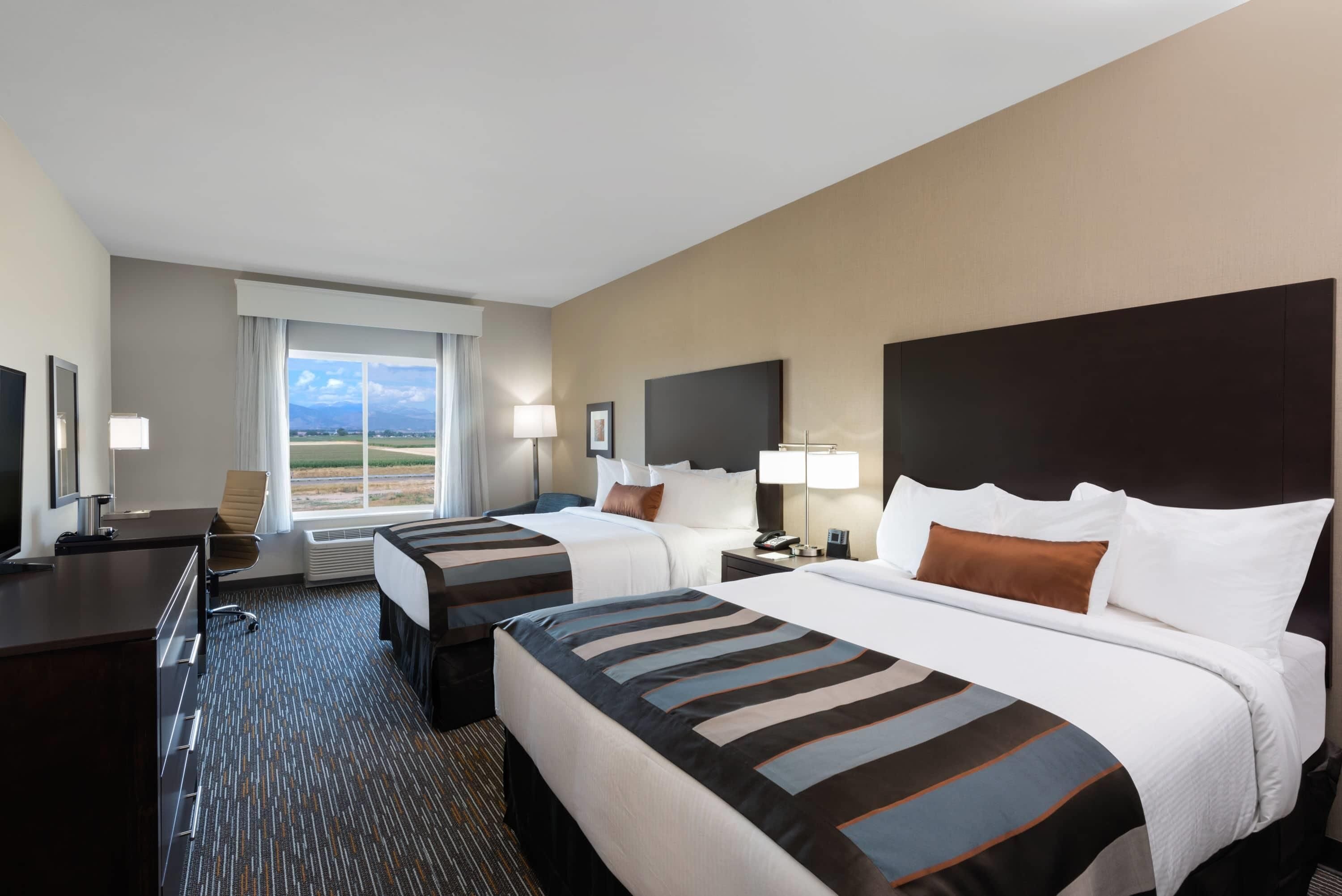 Premium bedding, pillow-top beds, in-room safe, desk