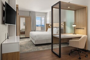 1 chambre, bureau, rideaux occultants, fer et planche à repasser