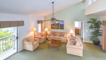 Family Cottage, 2 Bedrooms, Kitchen | Living room | Flat-screen TV