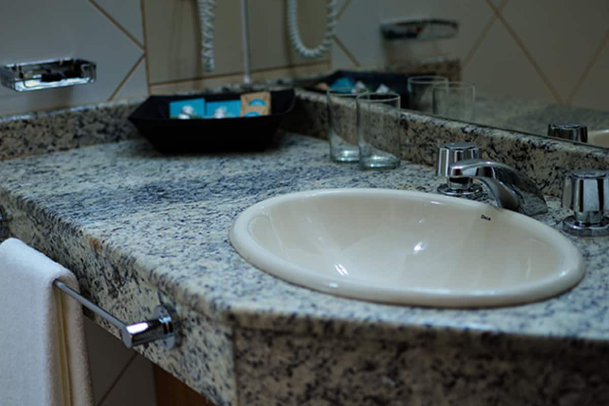 classic double room, 1 double bed, non smoking, city view | bathroom sink