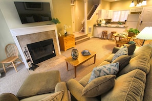 Condo, 2 Bedrooms | Living room | Flat-screen TV - Tanglwood Resort (Hawley)