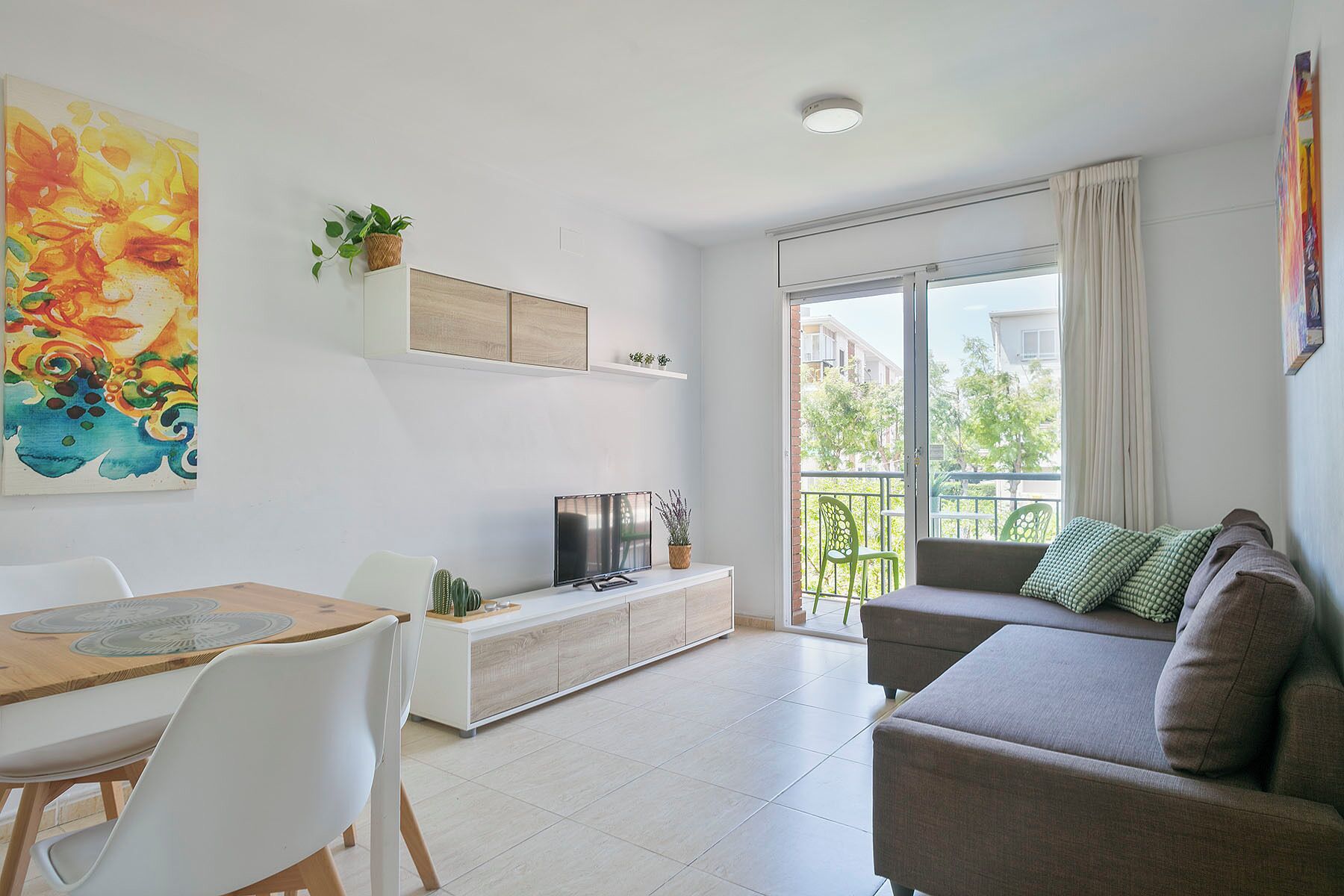 Apartment, 1 Bedroom | Living area | Flat-screen TV, table tennis