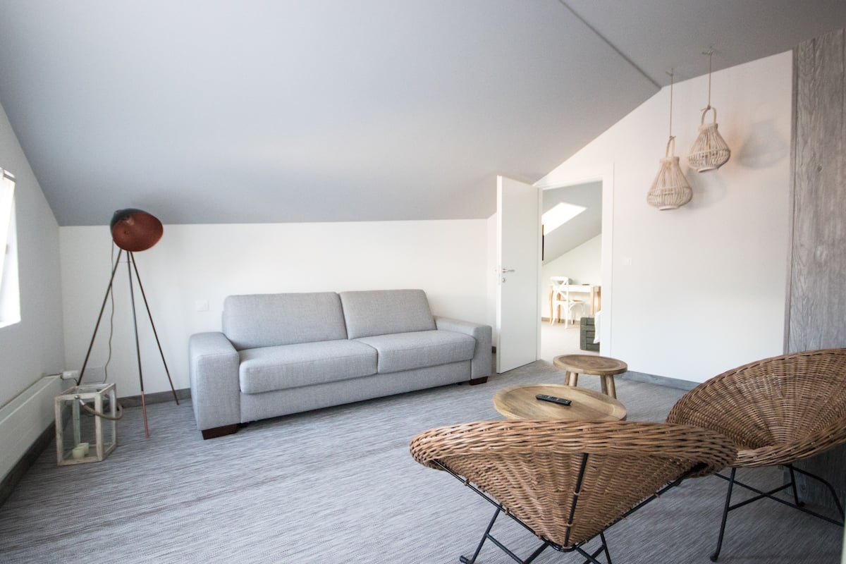 Junior-Suite, 1 Schlafzimmer, Terrasse | Wohnbereich