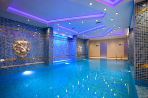 2 indoor pools, outdoor pool, pool umbrellas, sun loungers
