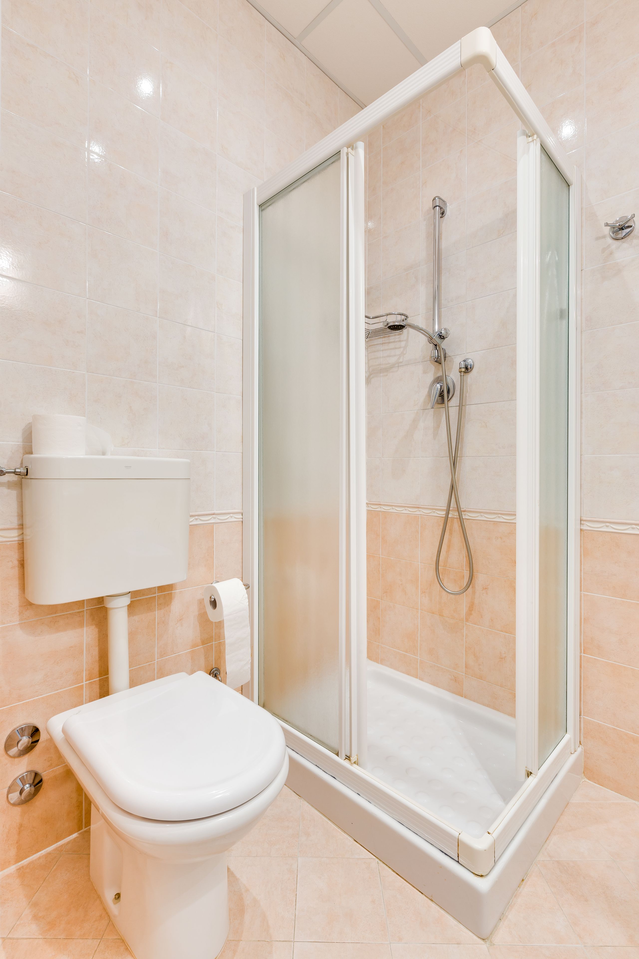 shower, free toiletries, hair dryer, bidet