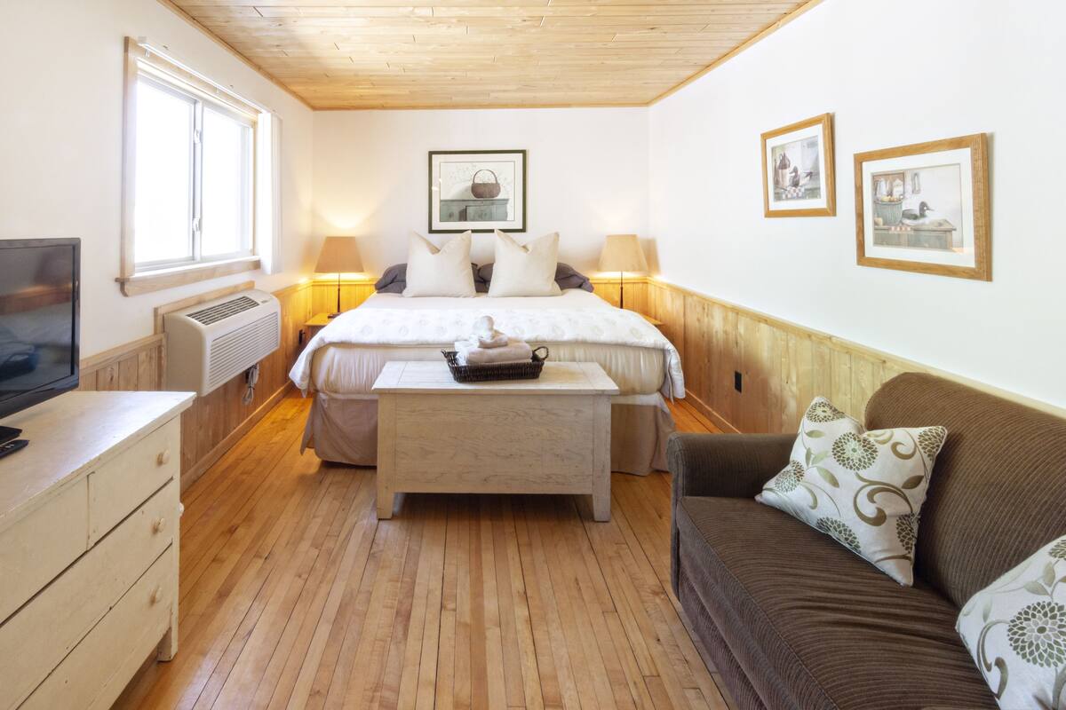 room, 1 king bed with sofa bed, non smoking (ivory room) | premium bedding, iron/ironing board, free wifi, bed sheets