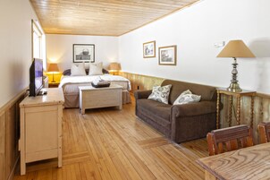 Room, 1 King Bed with Sofa bed, Non Smoking (Ivory Room) | Premium bedding, iron/ironing board, free WiFi, bed sheets