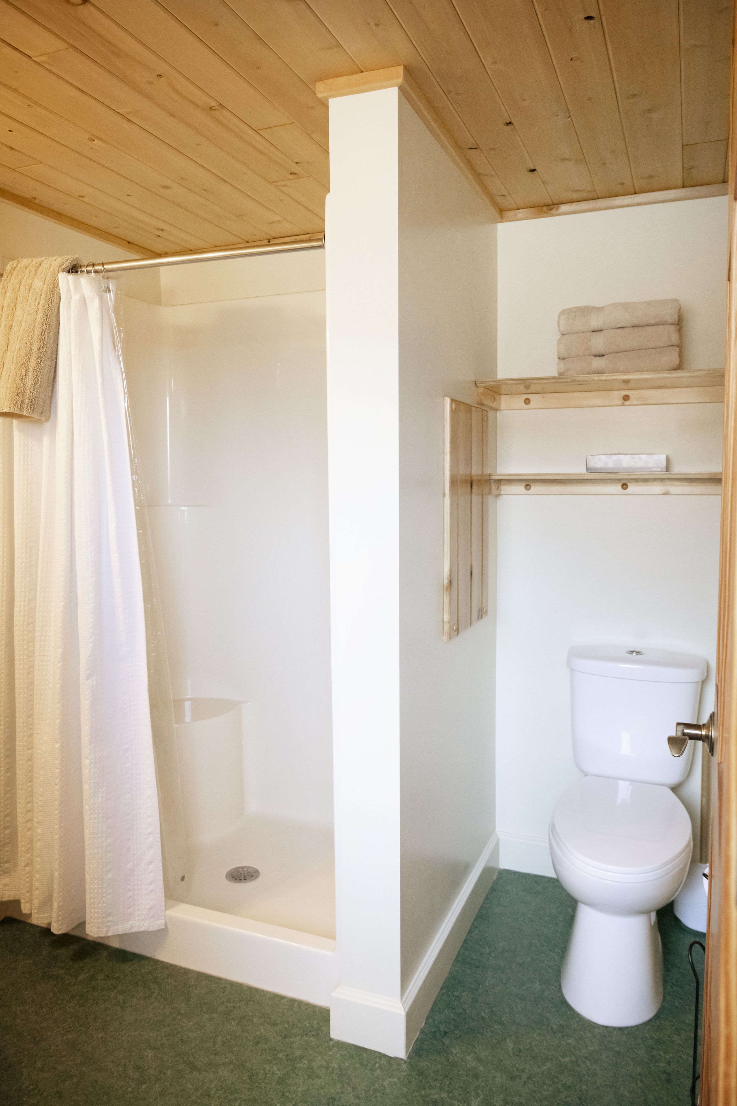 room, 1 king bed with sofa bed, non smoking (evergreen room) | bathroom | shower, eco-friendly toiletries, hair dryer, towels