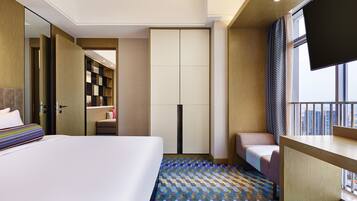 Suite, 1 Bedroom, Non Smoking | In-room safe, desk, soundproofing, iron/ironing board