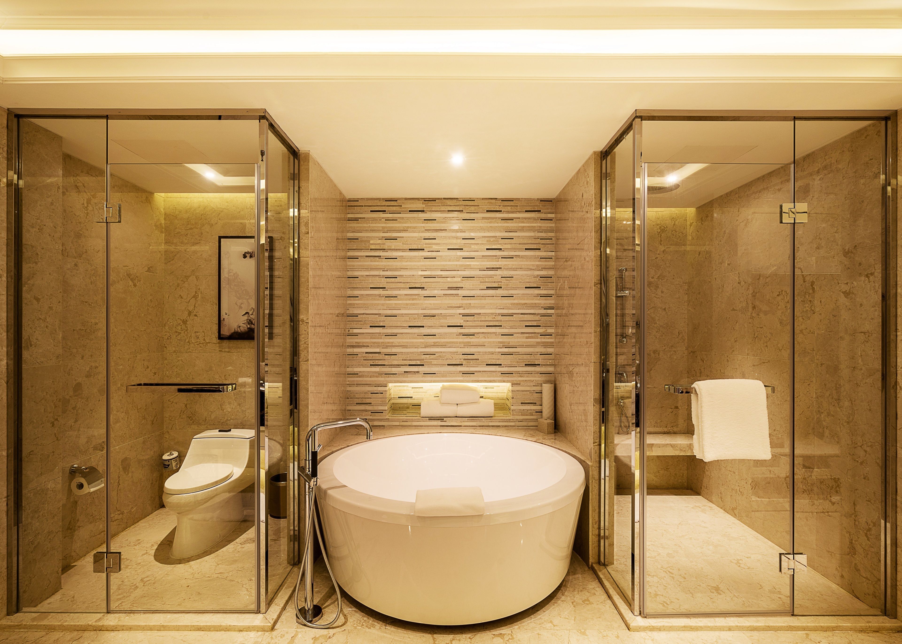 premier suite, 1 bedroom | bathroom | separate bathtub and shower, free toiletries, hair dryer, bathrobes