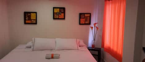 Laptop workspace, iron/ironing board, free WiFi, bed sheets