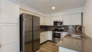 Mini-fridge, microwave, coffee/tea maker