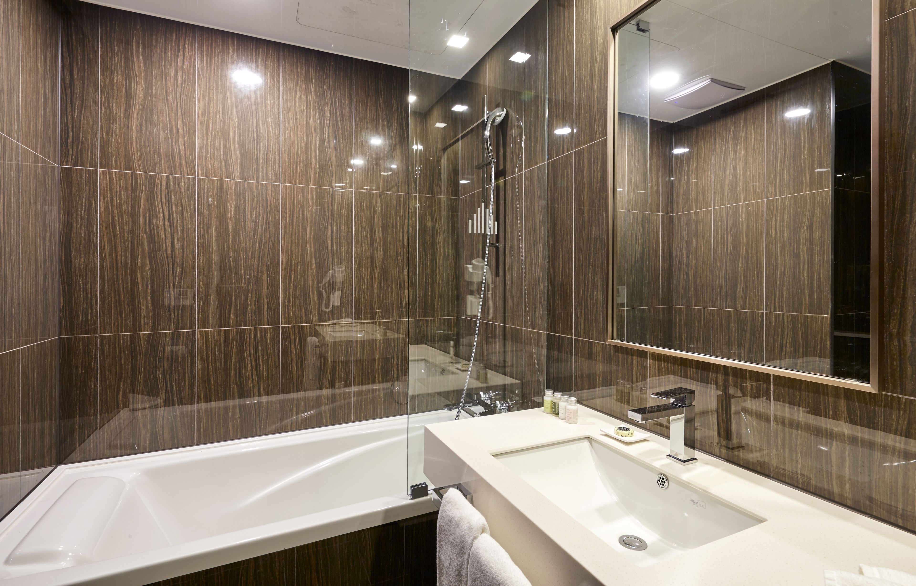 free toiletries, hair dryer, bathrobes, slippers