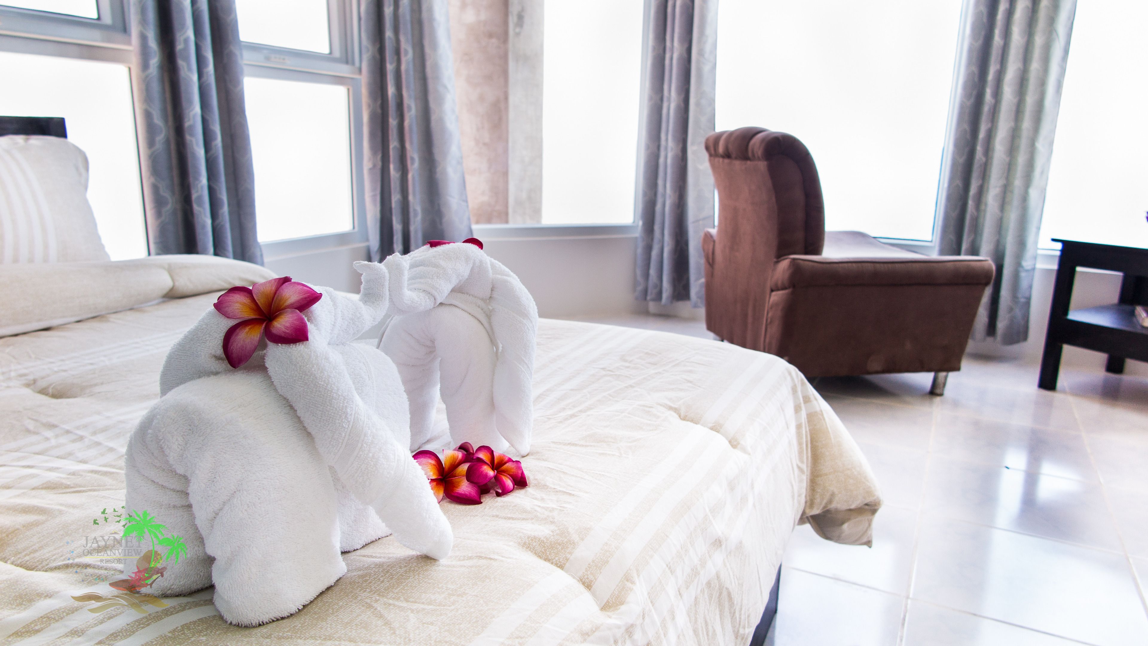 family room, 2 queen beds, ocean view | egyptian cotton sheets, premium bedding, desk, laptop workspace