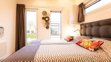 Natuurlodge 4 personen Wellness | 1 slaapkamer, verduisterende gordijnen, gratis babybedden, gratis wifi