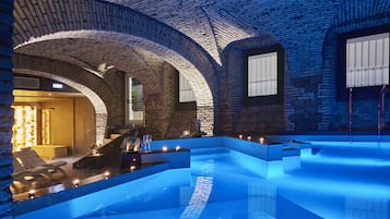 Sauna, boblebad, tyrkisk bad/hammam, kropsbehandlinger