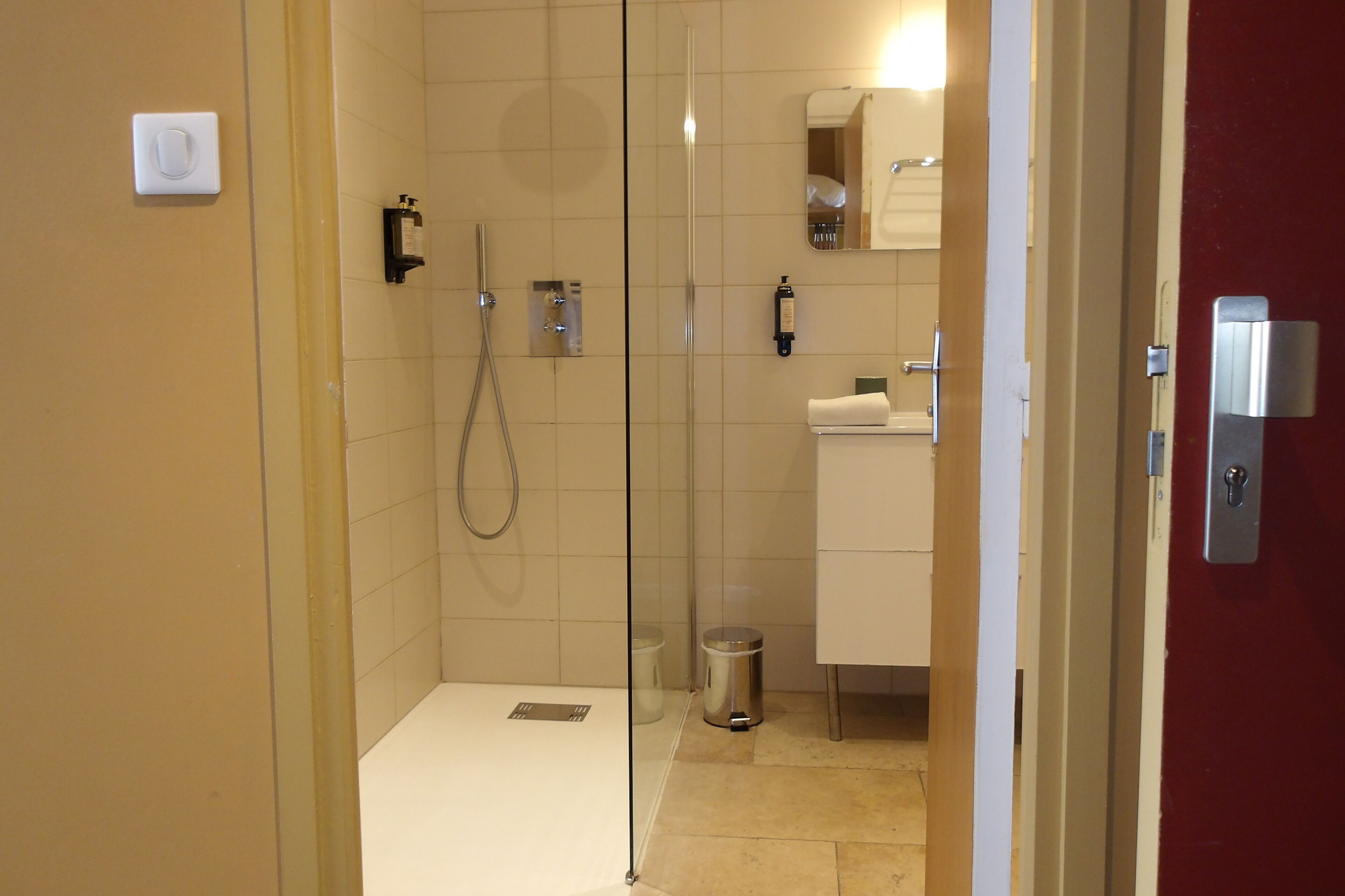 superior double room, 1 queen bed, mountain view | bathroom | shower, free toiletries, hair dryer, towels