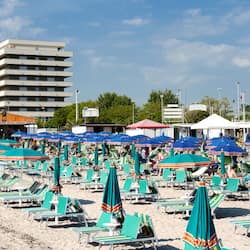 Private beach, sun loungers, beach umbrellas, beach towels
