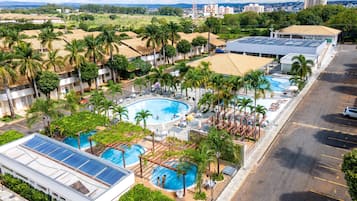 Indoor pool, outdoor pool, free cabanas, pool umbrellas