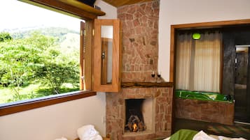 Suíte luxo | Frigobar, roupa de cama