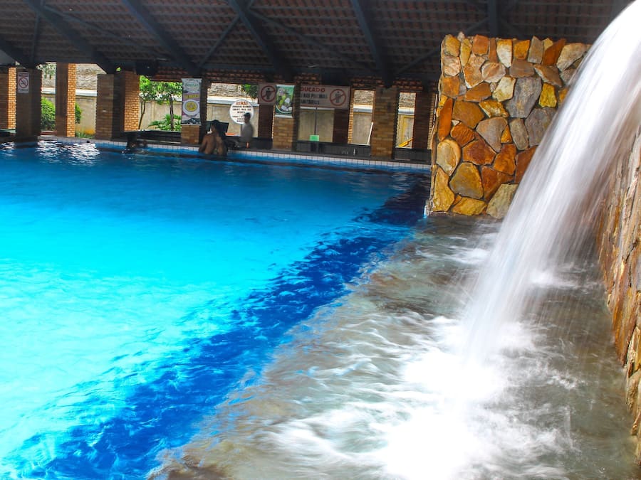 Indoor pool, outdoor pool, pool umbrellas, pool loungers