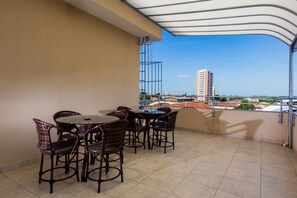 32-inch flat-screen TV with satellite channels, TV