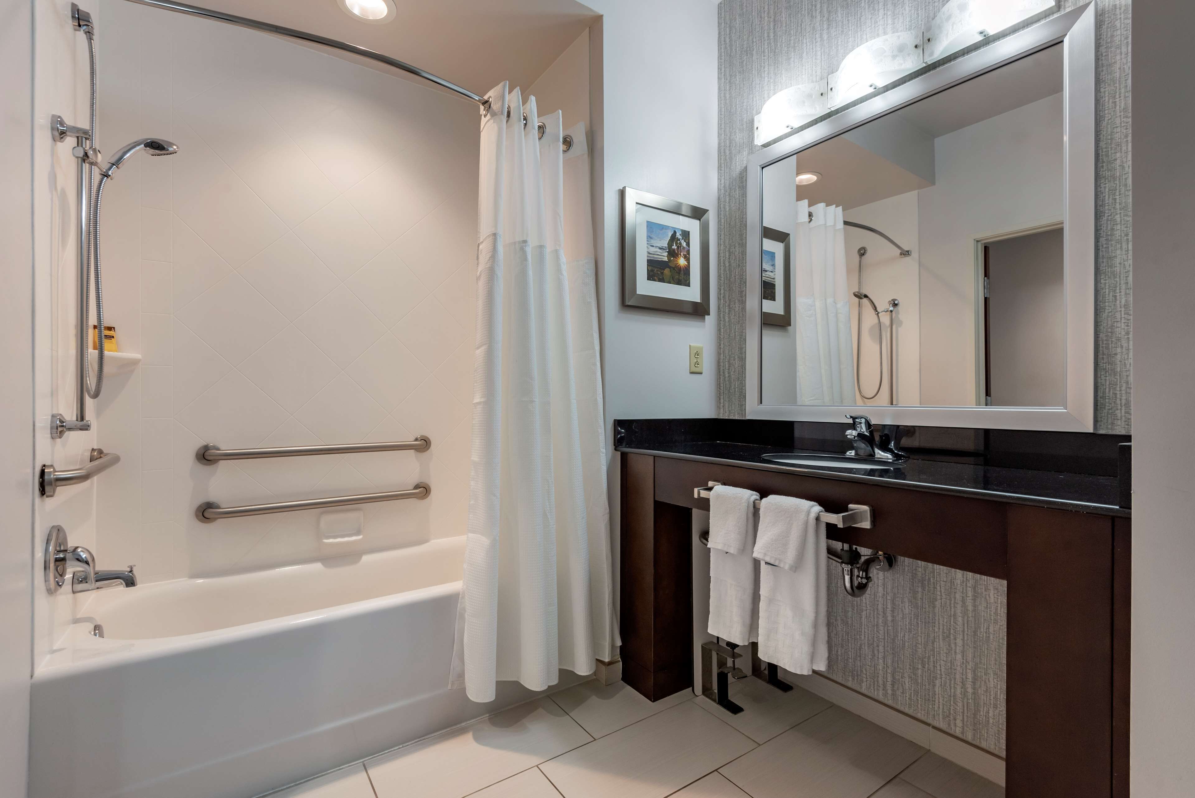 free toiletries, hair dryer, towels, soap