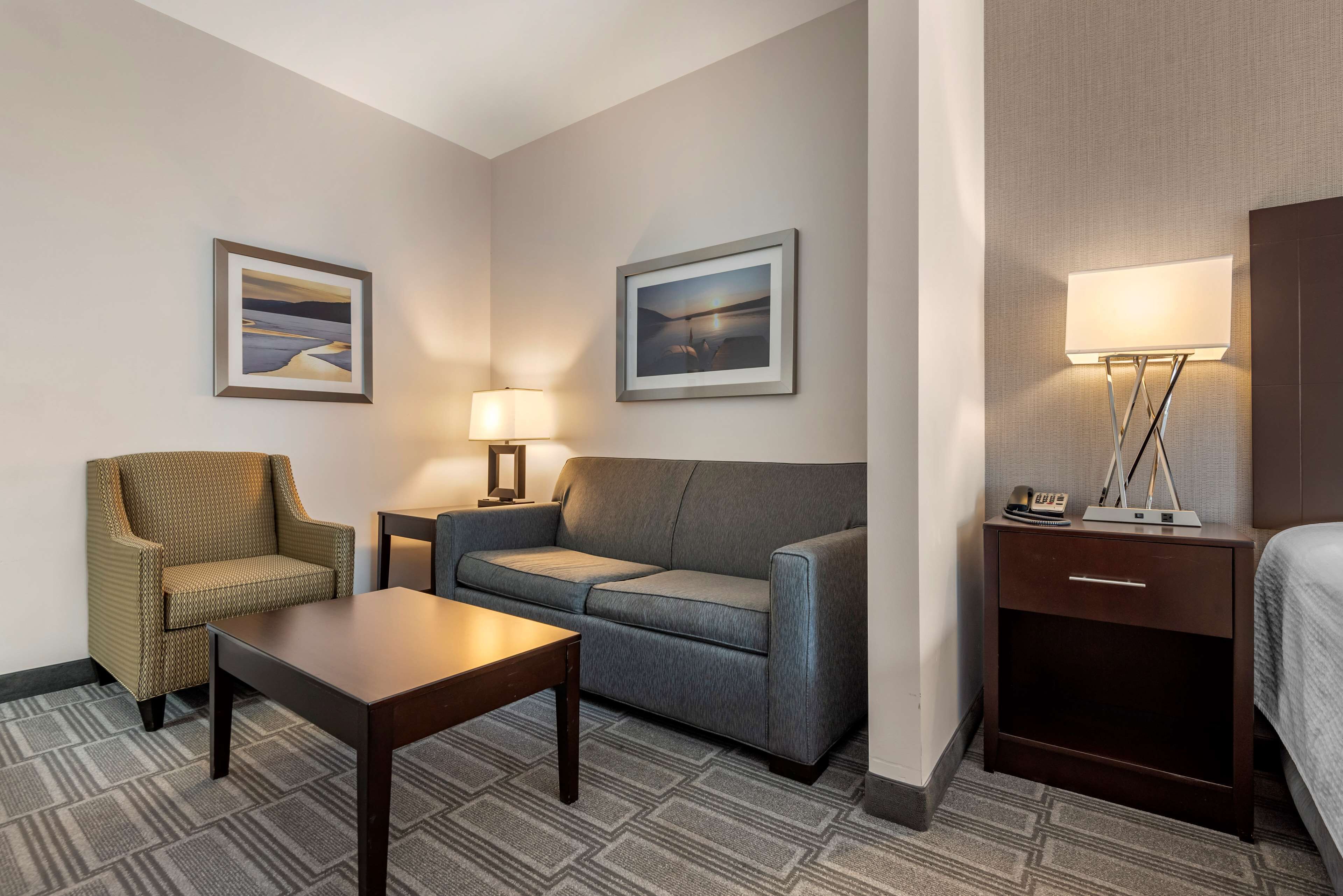 suite, 1 king bed, non smoking, refrigerator & microwave (with sofabed) | hypo-allergenic bedding, pillow-top beds, desk, laptop workspace