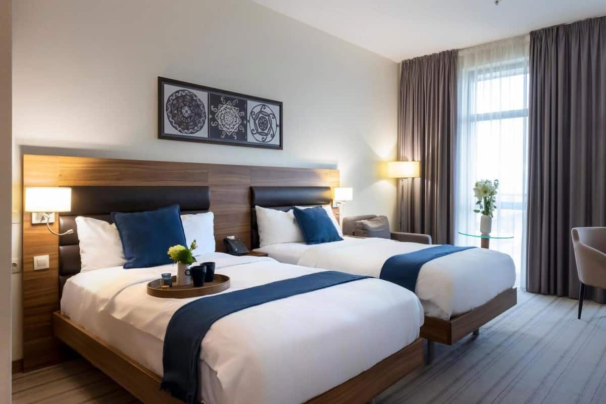 Premium bedding, memory foam beds, minibar, in-room safe