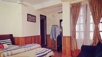 Deluxe Double Room Single Use, 1 Bedroom, Smoking, Kitchen | Living room | TV, DVD player