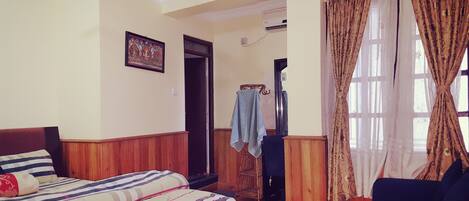 Deluxe Double Room Single Use, 1 Bedroom, Smoking, Kitchen | Living room | TV, DVD player
