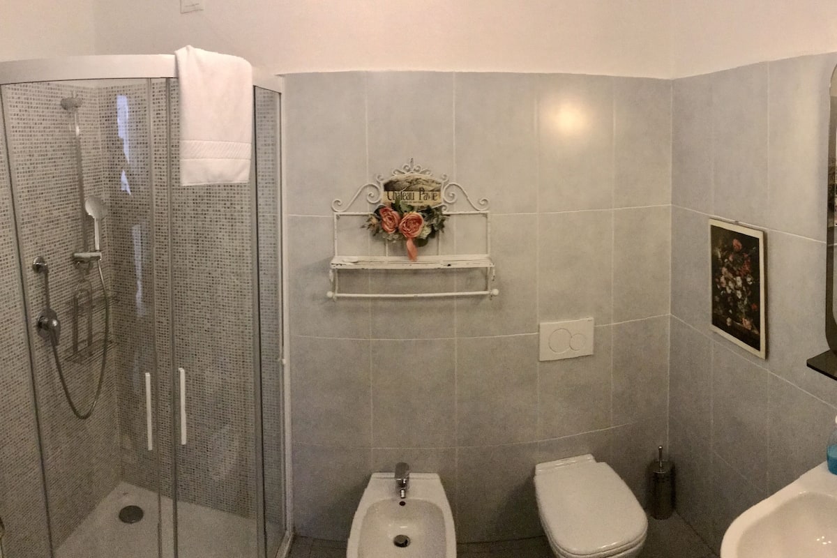 Chambre Double, salle de bains privée | Douche de la salle de bain