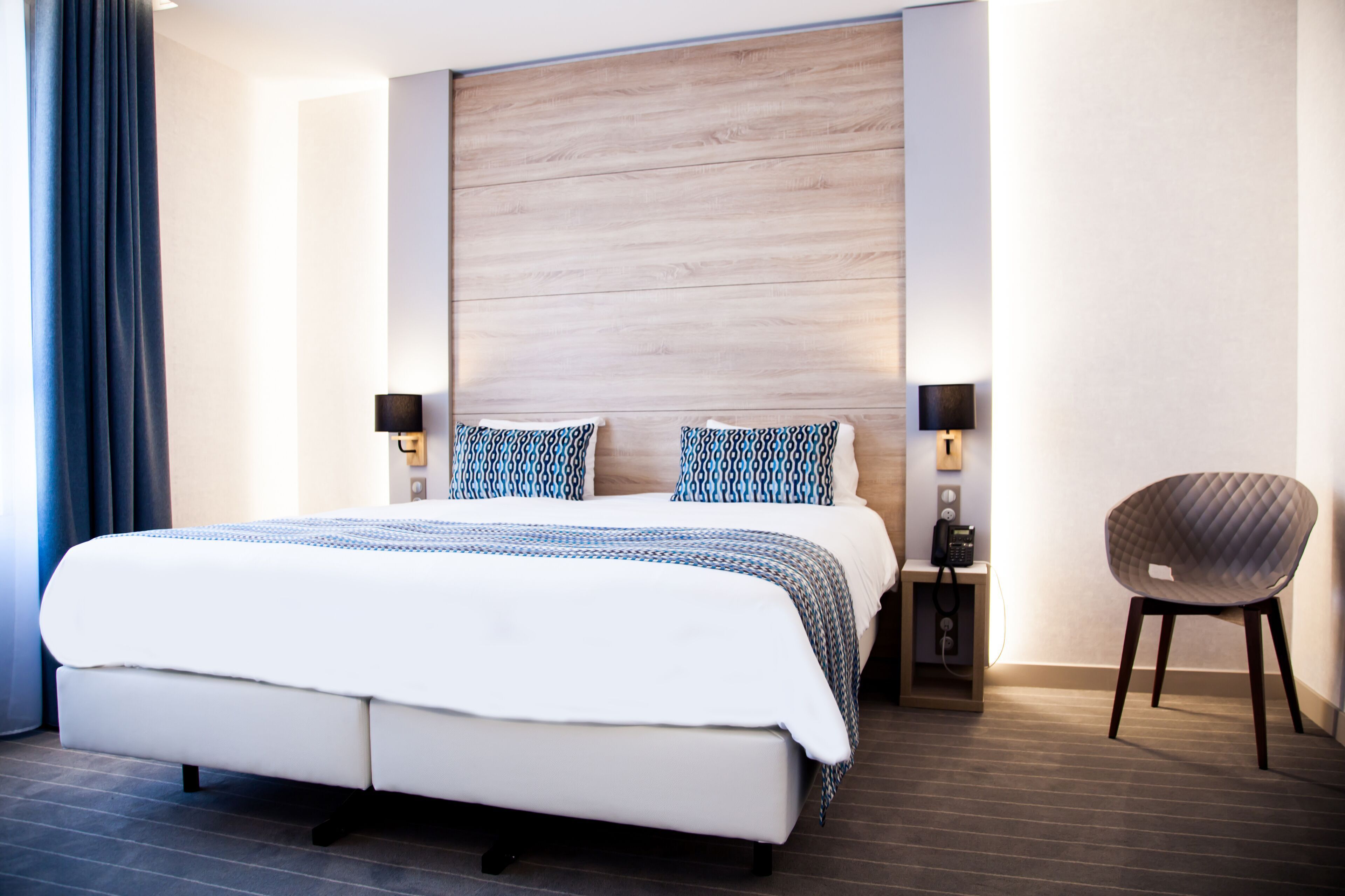 Premium bedding, memory-foam beds, in-room safe, desk
